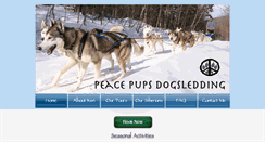 Desktop Screenshot of peacepupsdogsledding.com